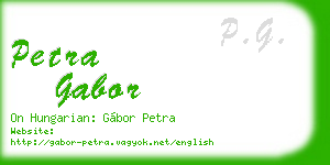petra gabor business card